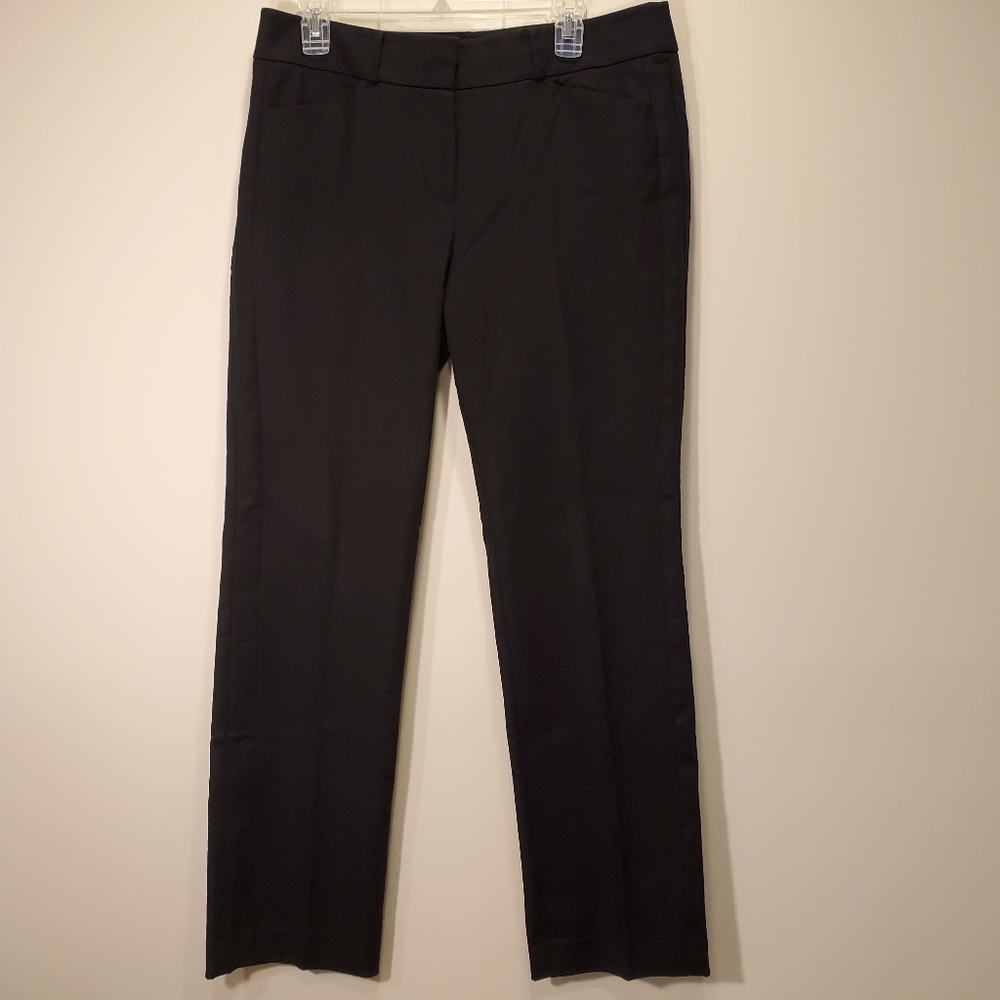 Loft Black Julie straight pants, Size 8